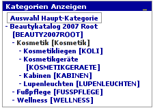 Kategorien in Katalog